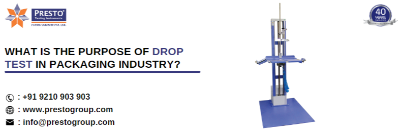 What is the purpose of drop test in packaging industry?